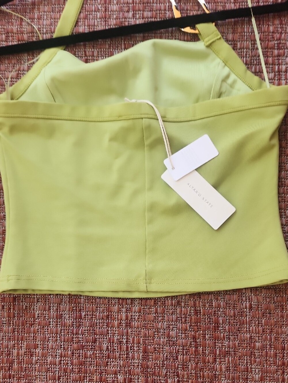 Altered State Jessamine Lime Green Hardware Halter Top Size Medium - Picture 12 of 13